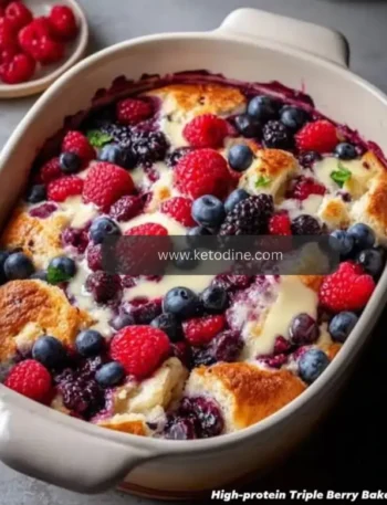 High-Protein Triple Berry Bake