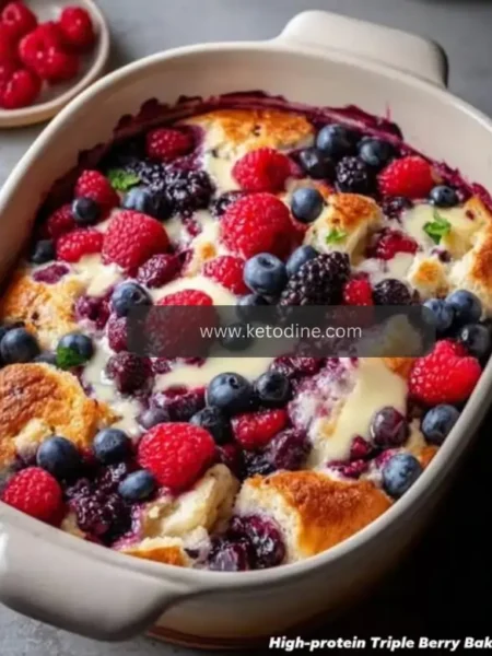High-Protein Triple Berry Bake