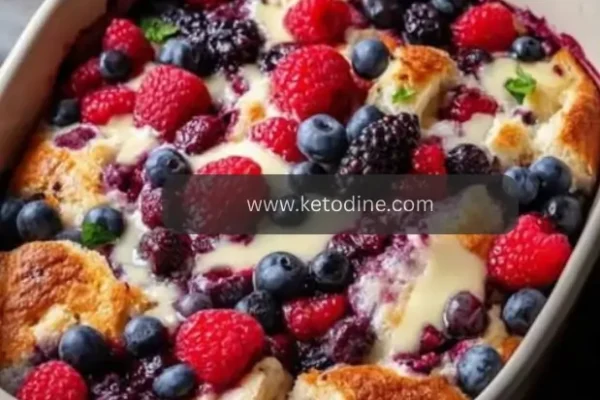 High-Protein Triple Berry Bake
