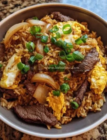 Onion Beef Fried Rice
