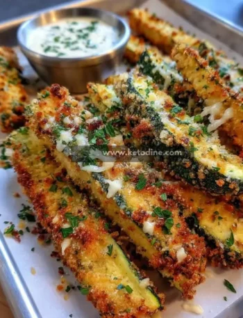 Crispy Parmesan Garlic Zucchini Fries