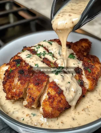 Parmesan-Crusted Chicken with Creamy Garlic Sauce