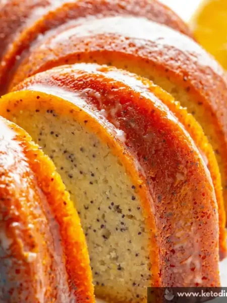 Keto Lemon Poppy Seed Bundt Cake