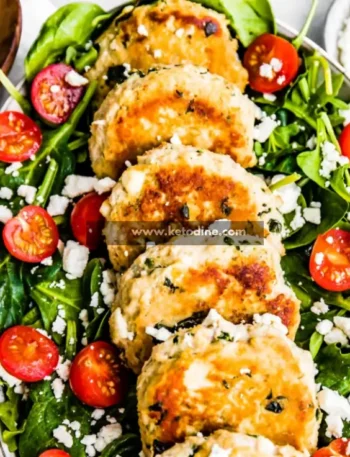 Keto Spinach and Feta Chicken Fritters