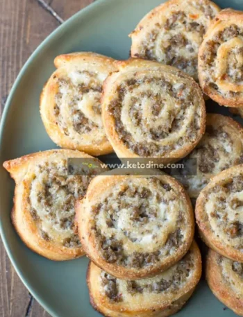 Keto Sausage Cream Cheese Pinwheels