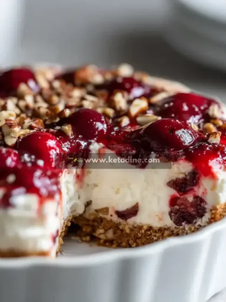 Keto Cherry Cheesecake Lush