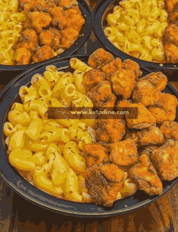 High Protein KFC Popcorn Chicken Mac & Cheese