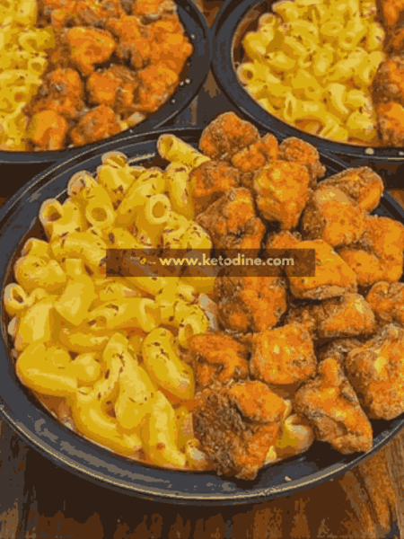 High Protein KFC Popcorn Chicken Mac & Cheese