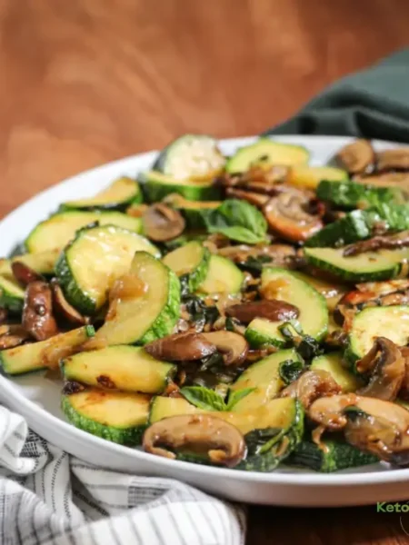 Keto Sautéed Zucchini & Mushrooms
