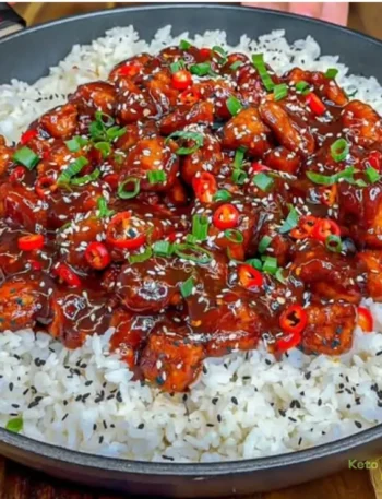 High Protein Korean Fried Chicken & Rice