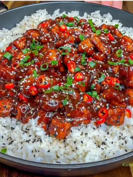 High Protein Korean Fried Chicken & Rice