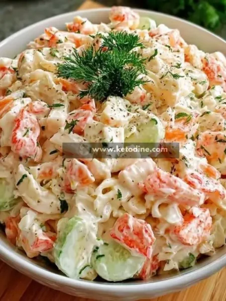 Creamy Keto Shrimp and Cucumber Salad