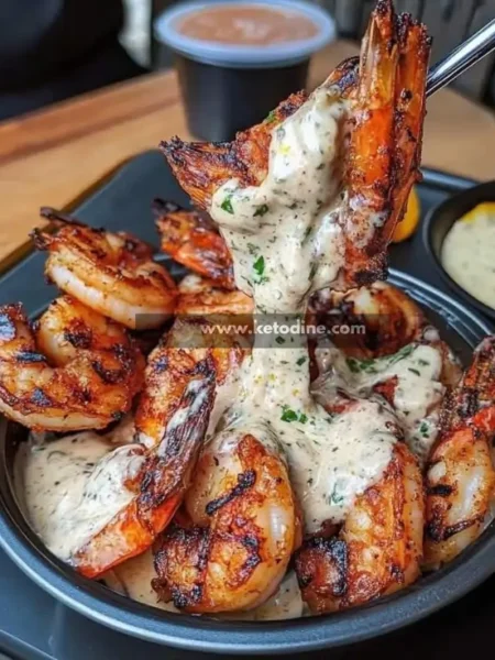 Spicy Garlic Parmesan Grilled Shrimp with Lemon-Herb Aioli