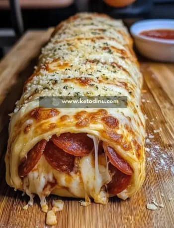Low-Carb Cheesy Pepperoni Pizza Roll