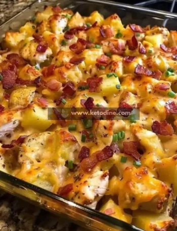 Chicken Bacon Ranch Potato Bake