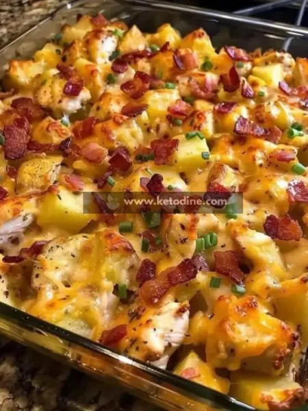 Chicken Bacon Ranch Potato Bake