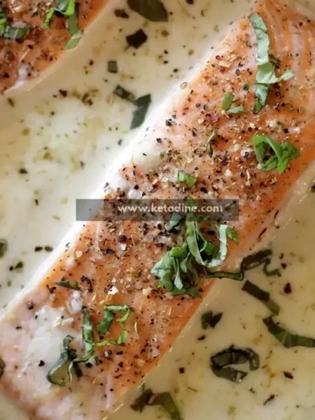 Baked Salmon in Parmesan Cream