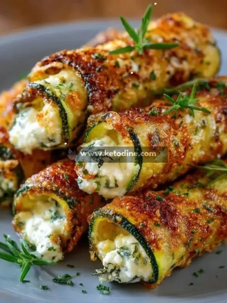 Crispy Zucchini Cheese Rolls