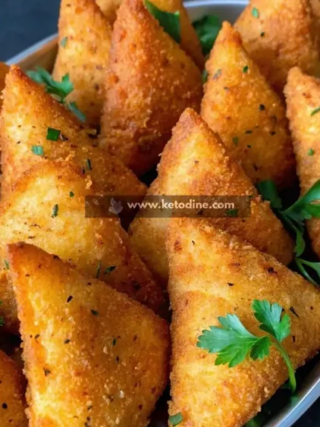 Easy High-Protein Keto Chicken Samosas