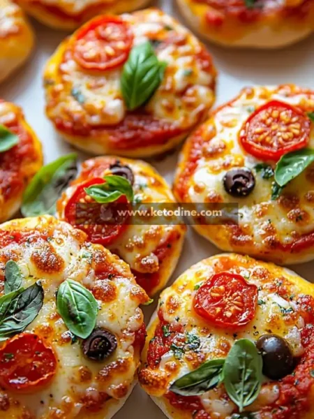 Low-Carb Mini Margherita Pizzas