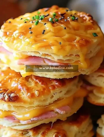 Ham and Cheese Butter Swim Biscuits
