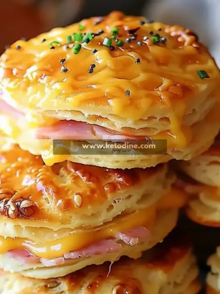 Ham and Cheese Butter Swim Biscuits