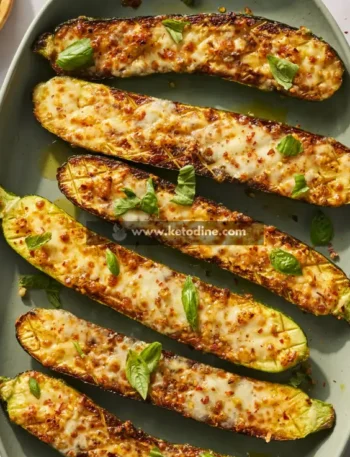 Cheesy and Crispy Garlic Zucchini Steaks