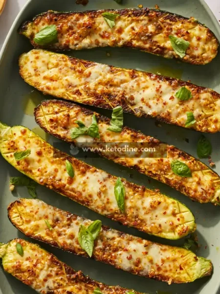 Cheesy and Crispy Garlic Zucchini Steaks