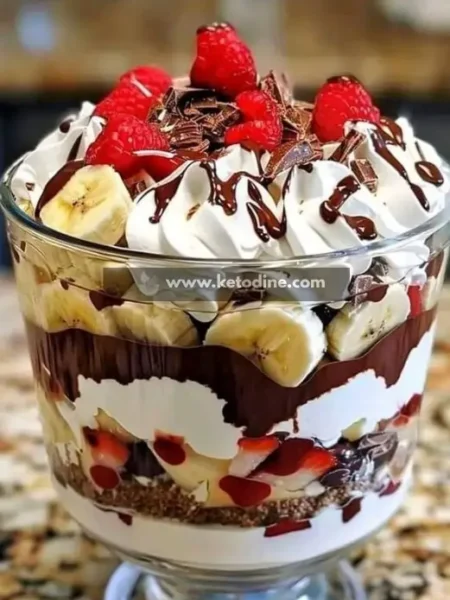 No-Bake Chocolate Banana Split Trifle