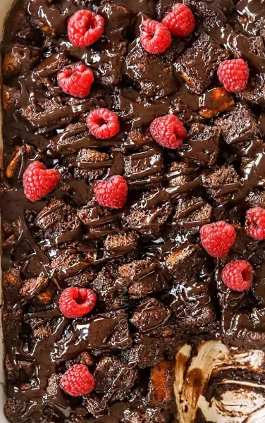 Chocolate Candy Bar Bread Pudding