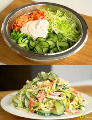 Creamy Cucumber and Cabbage Salad