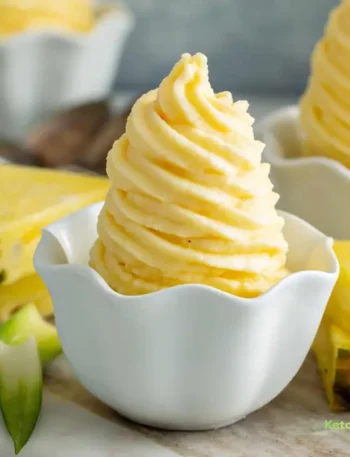 Homemade pineapple soft-serve dessert