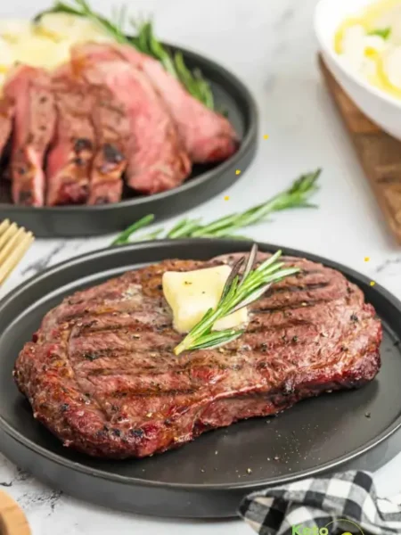 Ribeye Steak with Garlic Rosemary Butter