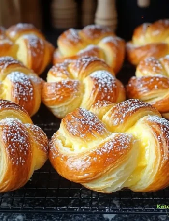 twisted sugar puff pastry rolls.