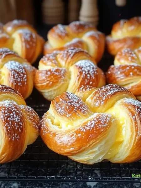 twisted sugar puff pastry rolls.