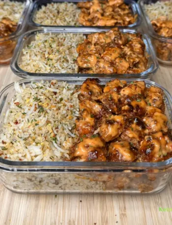 High Protein Bang Bang Chicken Rice Bowls