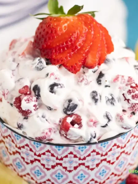 Low-Carb Triple Berry Cheesecake Salad