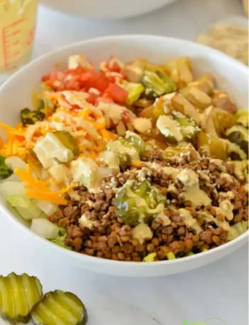Big Mac Cheeseburger Protein Bowl