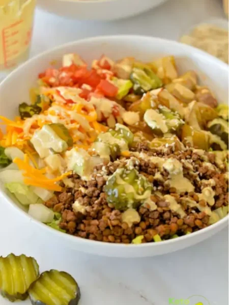 Big Mac Cheeseburger Protein Bowl