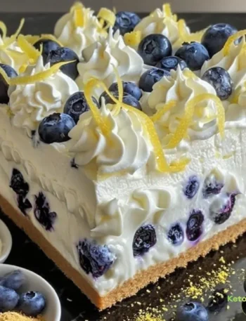 No Suger Lemon Dazzling Blueberry Cream Cake