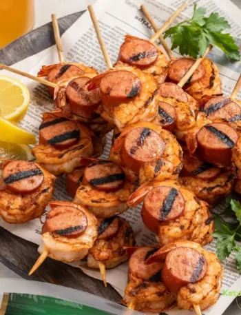 Cajun Shrimp & Sausage Skewers!