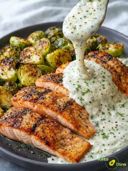Salmon & Sprouts with Horseradish Cream