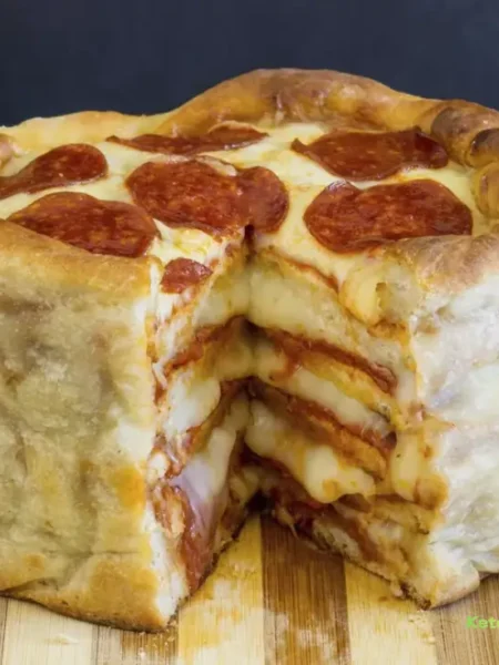 Pepperoni Pizza Cake