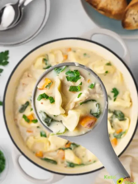 Creamy chicken tortellini soup recipe