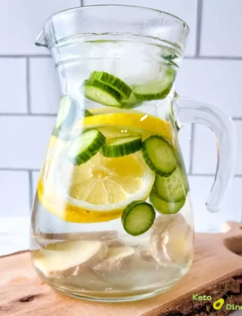 cucumber lemon infused water drink