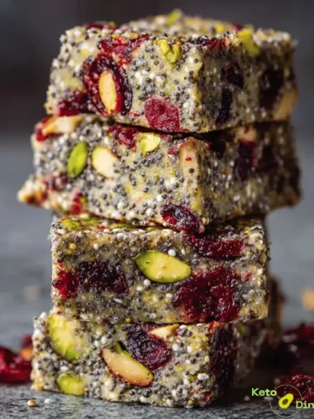 Pistachio Cranberry Chia Bars