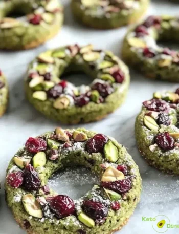 Pistachio Cranberry Wreath Cookies