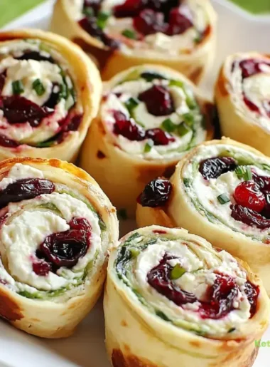 Cranberry Feta Pinwheels