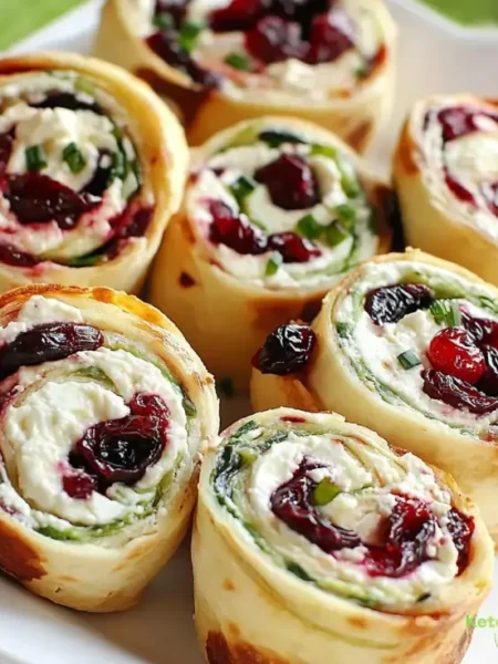 Cranberry Feta Pinwheels