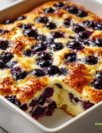 4-Step Fluffy Blueberry Cottage Cheese Breakfast Bake